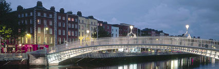Ha'penny Bridge in Dublin, Ireland