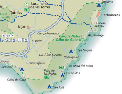 Cabo de Gata map