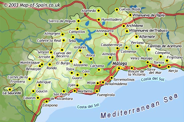 Map of Malaga